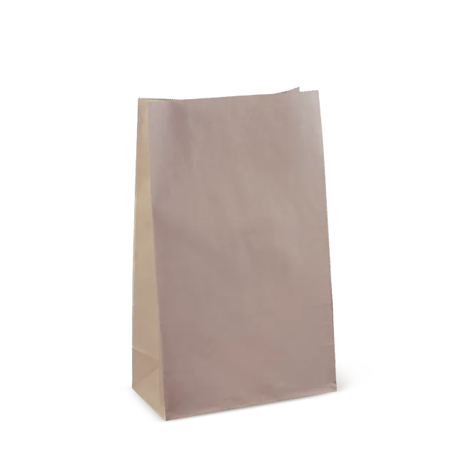SOS Brown Paper Bags (Block Bottom) 200x120x90 (400pcs)
