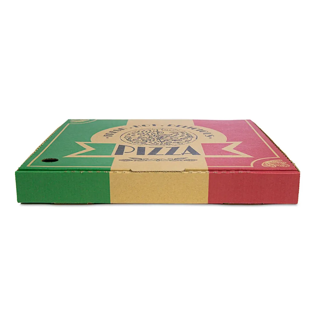 Pizza Box 13 inch Brown with Printing (50pcs/pkt)