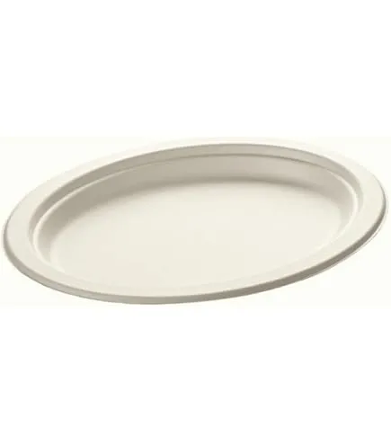 [PLATE-SC96-500] Sugarcane Oval Plate 9 X6 (500pcs/ctn)125pcsx4slvs