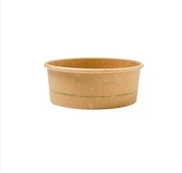 [KRF-CONTRND10-5] Kraft Round Soup Container PLA 10oz 115x101x42mm (500pcs/ctn)25pcsx20slvs