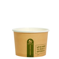 [BOWL-SUPKRF8-500] Soup Bowl Heavy board Round PLA Kraft 8 oz (500PCS)25PCSX20SLVS