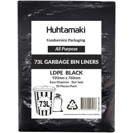 [BAG-BIN73-250] Bin liner 73 ltr (250pcs) 25pcsx10Roll
