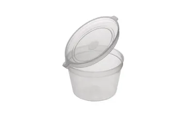 [CONT-SPP4-1000] Sauce container PP with hinged lids 4oz (1000pcs/ctn) For Kitchen use/Food Preparation