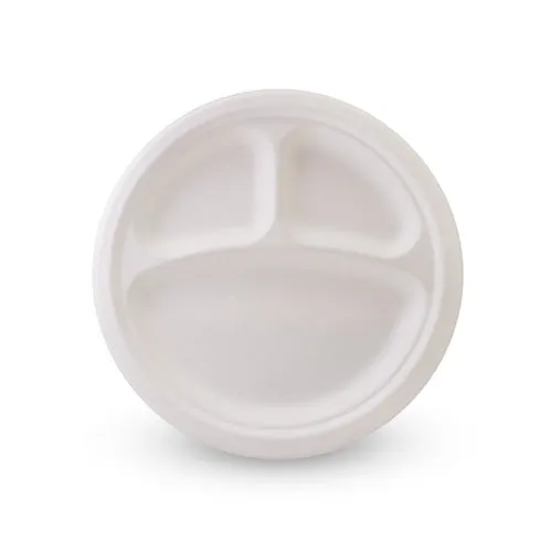 [PLATE-RND103-500] Sugarcane Round Plate 10"x3 comp (500pcs/Ctn)25pcsx20slvs