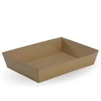 [KRF-FT138-500] Kraft Food Tray 138x85x53mm (500pcs)250pcsx2slvs