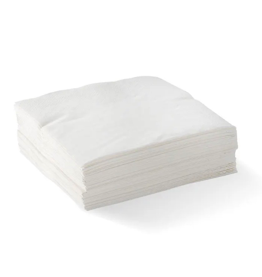 White Napkins 2ply Lunch 1/4 fold 2000/ctn