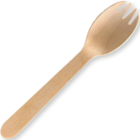 Wooden Spork 160mm (100pcs/PKT)