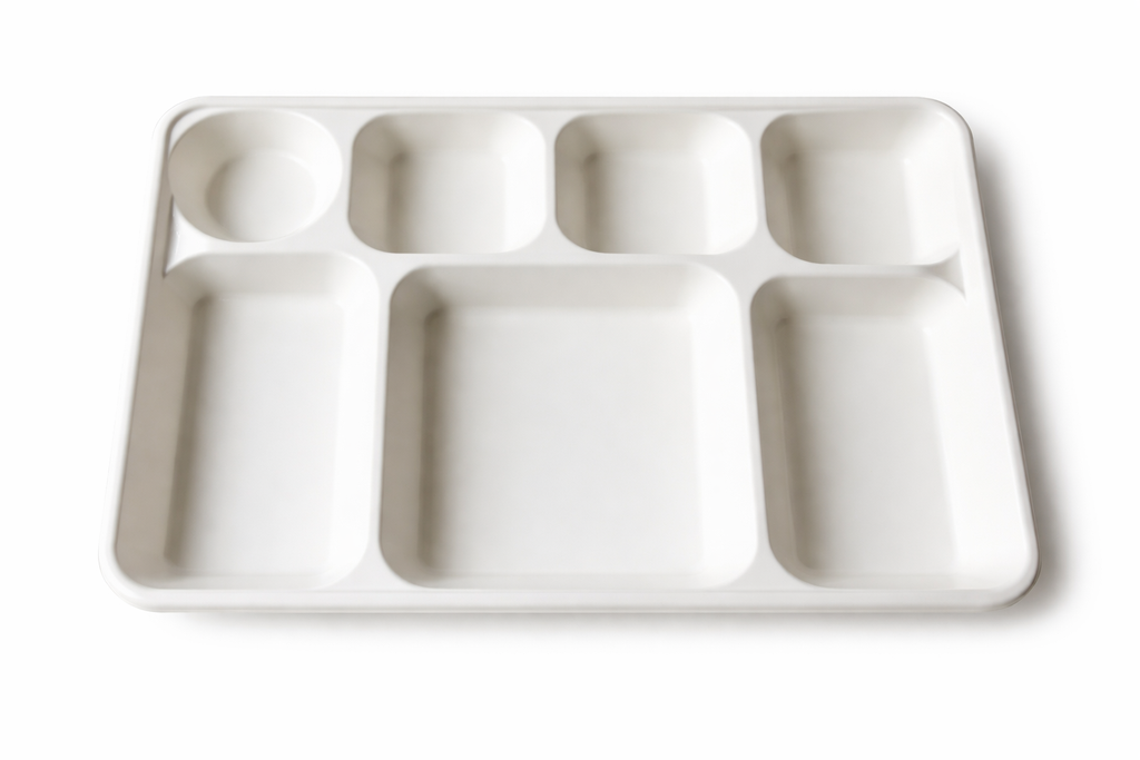 [OZ-PLT-7CMPT] 7 Compartments Meal Plate (250pcs/ctn)
