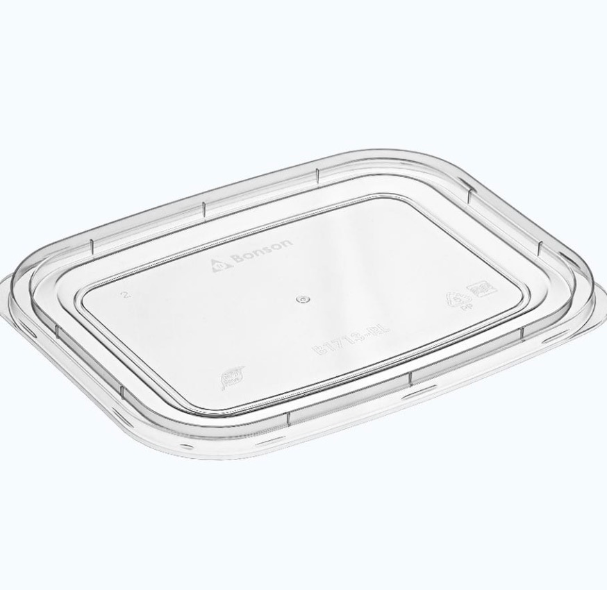 Lid PP For Kraft Rectangle Container 500ml-1000ml (300pcs/ctn)50pcsx6slvs