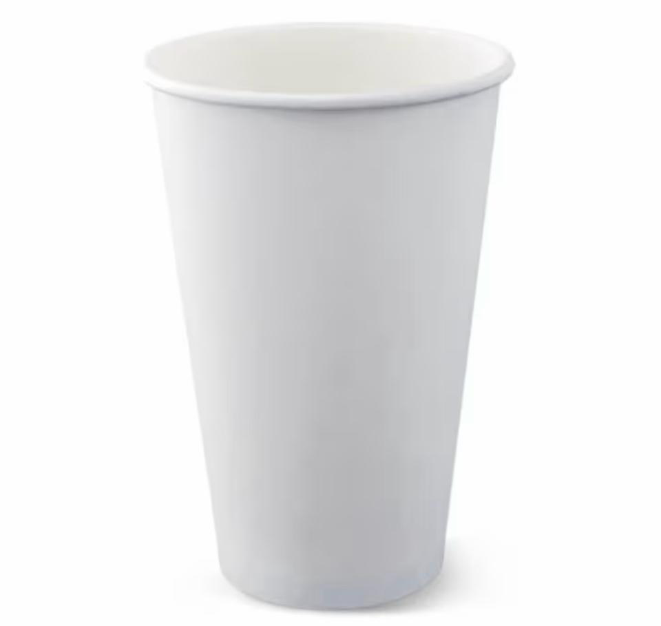 16oz PLA White single wall coffee cup (1000pc/ctn)