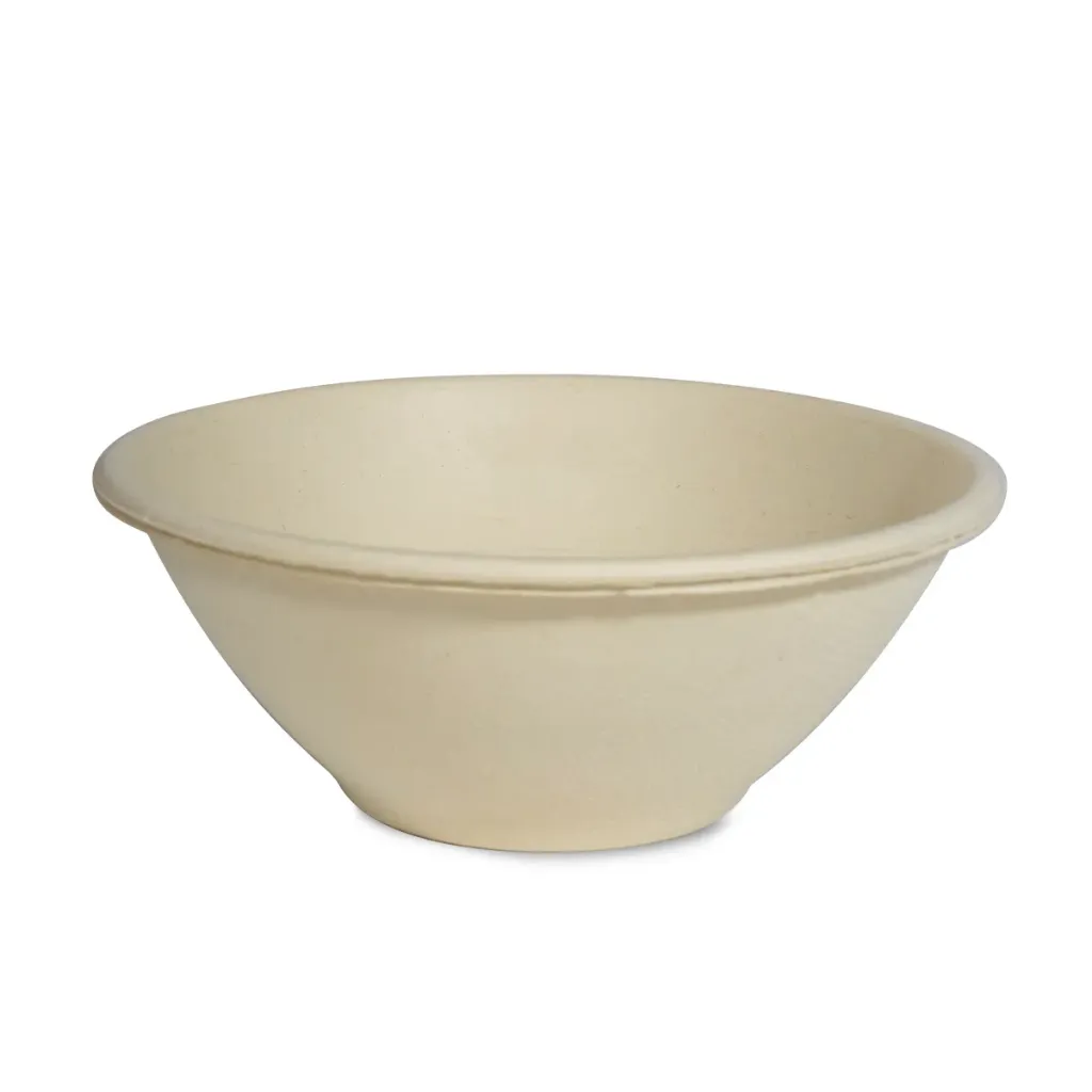 [BOWL-SC40-500] Noodle Sugercane Bowl Natural 40oz (500pcs/ctn)125pcsx4slvs