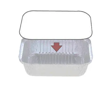 [LID-FL448-500] Aluminum Foil Container Lids (500pcs) 5pktsx100 slvs